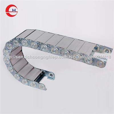 Xích thép cuốn dây cáp điện  Xich thep cuon day cap dien