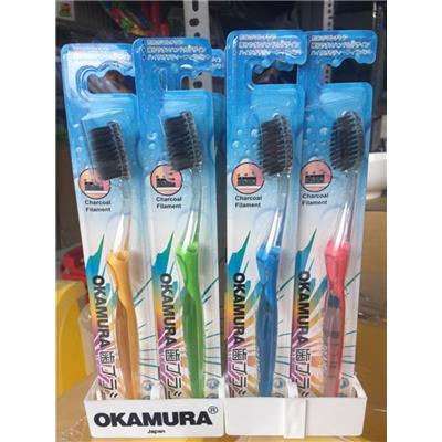 Bàn Chải Răng Type D Okamura Nhật Bản, Than Hoạt Tính Dành Cho Người Lớn