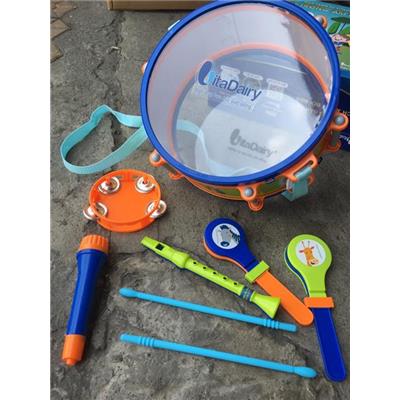 Đồ Chơi Bộ Trống Âm Nhạc Vitadairy 8 Chi Tiết Cho Bé Mầm Non - Mẫu Giáo