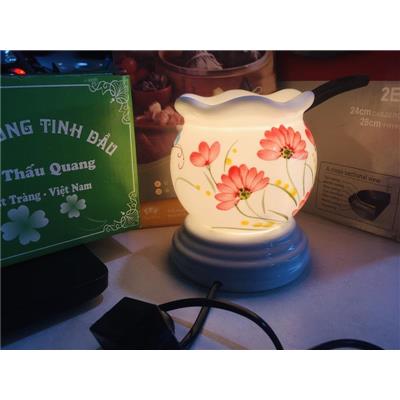 Đèn Xông Tinh Dầu Sứ Thấu Quang Bát Tràng - Kt: (15.5 x 14.5 x 12.5) cm