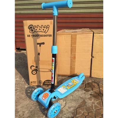 Xe Trượt Scooter 3 Bánh Có Đèn (Ở Bánh Xe) Cho Bé 3 - 5 Tuổi MÀU XANH