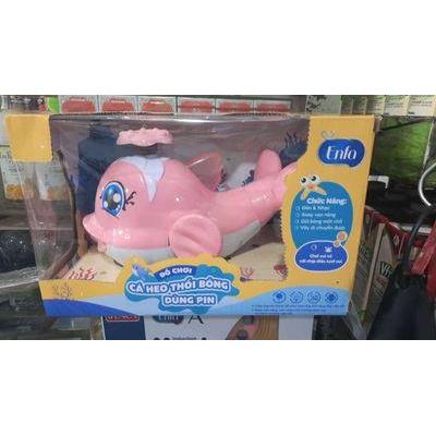 HỒNG: Đồ Chơi Cá Heo Thổi Bóng Enfa Có Nhạc Đèn + 3 PIN AA