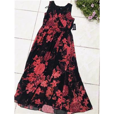 Đầm Dài Maxi ALEXA B (Xuất US) Hoa ĐỎ Size 10P