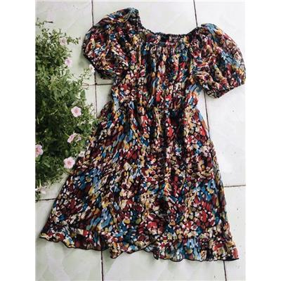 Đầm VOAN HỌA TIẾT Kate and Lily (Xuất US) TAY PHỒNG NGẮN Size 10