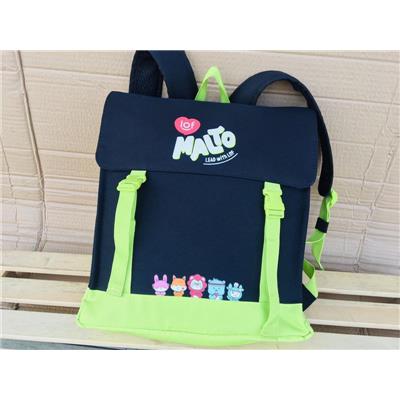 Balo Malto 2 NGĂN Phối XANH ĐEN Cho Học Sinh