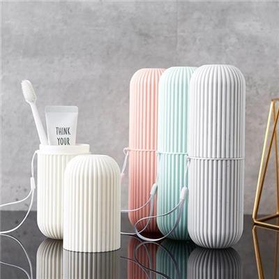 Ống Đựng Bàn Chải, Kem Đánh Răng Du Lịch Màu Trắng