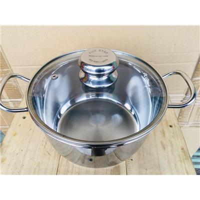 Nồi Inox FIVE STAR 3 Đáy Size 20cm Nắp Kính
