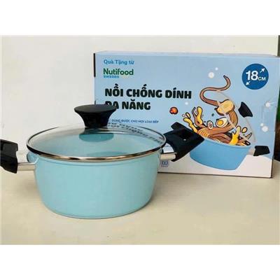 Nồi Chống Dính Đa Năng GREEN COOK Size 18cm GCS222-18IH Đáy Từ MÀU XANH
