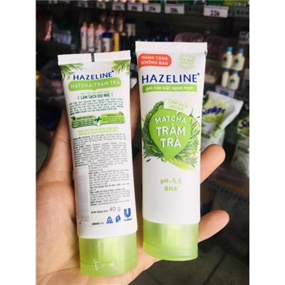 TUÝP Sữa Rửa Mặt Ngừa Mụn Hazeline MATCHA TRÀM TRÀ 40g