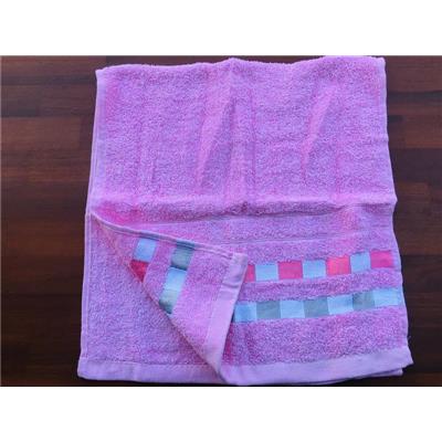 Khăn Tắm Trung Có Sọc MÀU HỒNG - Kt: (75 x 35) cm
