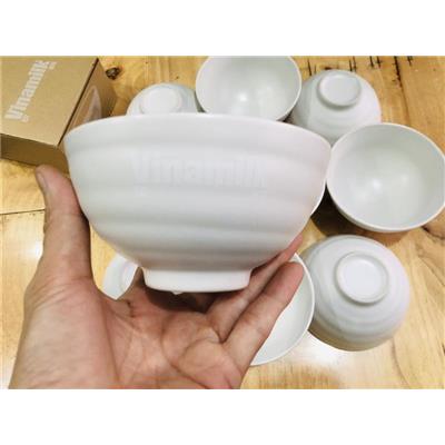 Combo 10 Chén Sứ Cao Cấp DONG HWA Hàn Quốc Men Đá TRẮNG XÁM