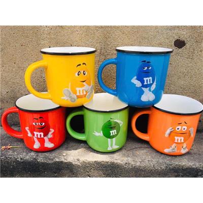 Combo 5 Ly Sứ m&m Phong Cách Retro 450ml