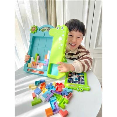 Bộ Bảng Ghép Hình Cá Sấu Nan