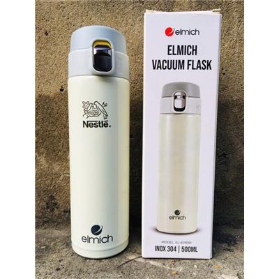 TRẮNG: Bình Giữ Nhiệt Inox 304 Elmich 500ml EL8295W