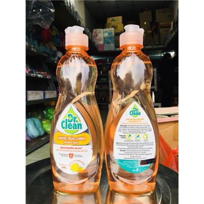 CAM: Combo 2 Chai Nước Rửa Chén DR. Clean Không Màu Hương Cam 400g(x2)