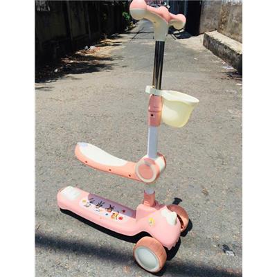 Xe Trượt Scooter 2 Tầng NUTIFOOD Có Nhạc Đèn Cho Bé 3 - 6 Tuổi MÀU HỒNG