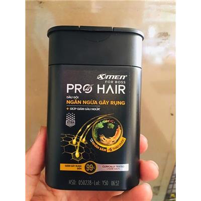 DẦU GỘI X-Men For Boss Pro Hair Nhân Sâm Giảm Gãy Rụng Chai Du Lịch 75g