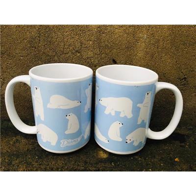 Ly Sứ GẤU BẮC CỰC Hình Trụ Diana Size Lớn 400ml Có Quai