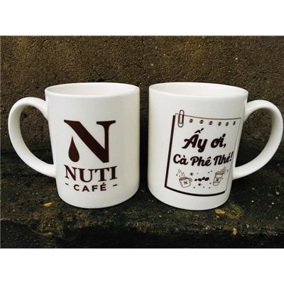Ly Sứ NUTI CAFE Hình Trụ 350ml Có Quai - ẤY ƠI CÀ PHÊ NHÉ
