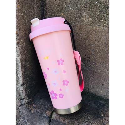 Ly Giữ Nhiệt DOVE HỒNG 500ml Có Dây Xách