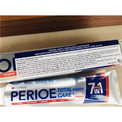 Kem Đánh Răng Ngừa Sâu Răng 7 in 1 Perioe Total Care Cavity Hàn Quốc 180g