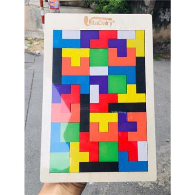 Bảng Xếp Gạch Tetris - Đồ Chơi Xếp Hình Gỗ VITADAIRY Thông Minh Giúp Phát Triển Trí Não Cho Trẻ