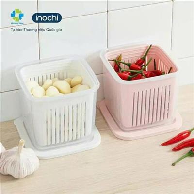 Hộp Đựng HÀNH TỎI Vuông Hokkaido Inochi 500ml