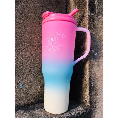 LY NƯỚC KHỔNG LỒ MÀU HỒNG LOANG Có Quai Cầm 1200ml - SHINE LIKE THE SUNLIGHT