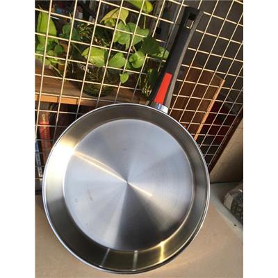 Chảo Inox 316 Năm Lớp Liền Khối KIMS COOK Size 28cm Đáy Từ - Hàng Xuất Châu Âu