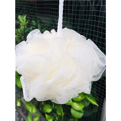 BÔNG TẮM MỘT MÀU Tròn Tạo Bọt Mềm Mại Có Dây Treo