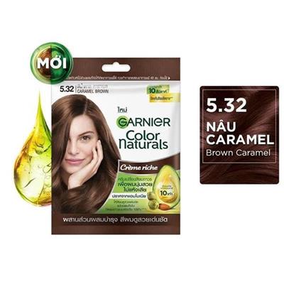 5.32 NÂU CARAMEL: Kem Nhuộm Tóc Chuẩn Màu Garnier Color Naturals Ultra Colors