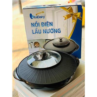 Bếp Lẩu Nướng Điện Đa Năng 2 Trong 1 Vitadairy