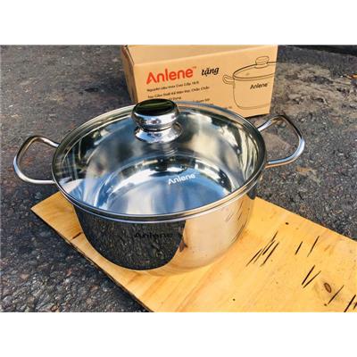 NỒI Inox FIVE STAR 3 Đáy Size 24cm FSN24021 Nắp Kính