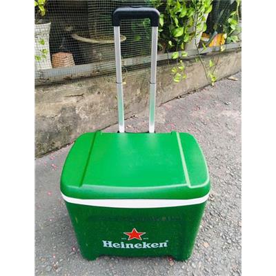 Thùng Đá HEINEKEN 42 Lít Có Vòi Xả, CẦN KÉO BÁNH XE + PHỤ PHÍ 30 NGÀN