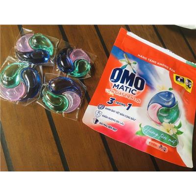 1 GÓI 4 Viên Giặt Xả Đa Năng 3 Trong 1 Omo Matic Hương Tươi Mát