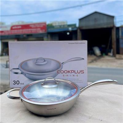 Chảo Xào Sâu Lòng INOX COOKPLUS LOCK&LOCK 30CM