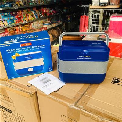 XANH DƯƠNG: Hộp Cơm Hâm Nóng Thực Phẩm LocknLock 2 Tầng 2000ml EIR244BLU-ENS