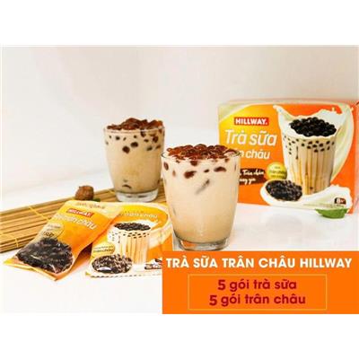 HỘP Trà Sữa Trân Châu Hoàng Gia Hillway Uống Liền 5 Ly (10 Gói) 260g  HOP Tra Sua Tran Chau Hoang Gia Hillway Uong Lien 5 Ly (10 Goi) 260g