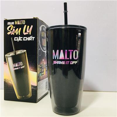 Ly Nhựa MALTO MÀU ĐEN 2 Lớp Size Lớn 760ml  Ly Nhua MALTO MAU DEN 2 Lop Size Lon 760ml