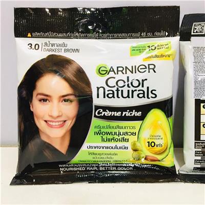 Kem Nhuộm Tóc Garnier 3 Darkest Brown - Nâu Tự Nhiên 30g  Kem Nhuom Toc Garnier 3 Darkest Brown - Nau Tu Nhien 30g