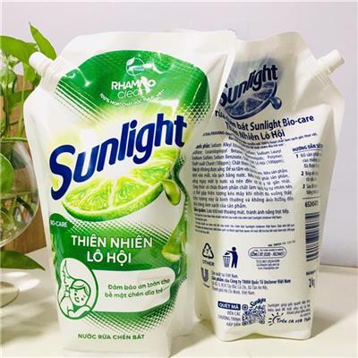 Nước RỬA CHÉN Sunlight THIÊN NHIÊN LÔ HỘI TÚI 2Kg