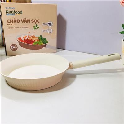 CHẢO VÂN SỌC Nutifood Men Gốm Chống Dính Green Cook GCP253 Đáy Từ