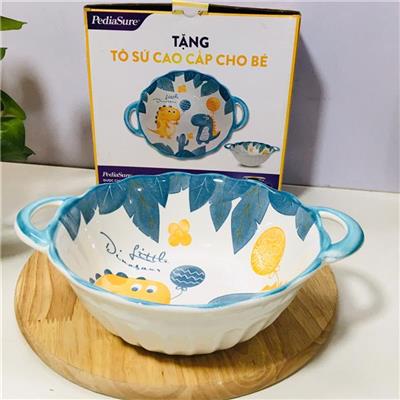 Tô Sứ Khủng Long Pediasure 7 Inches Có Quai Cầm  To Su Khung Long Pediasure 7 Inches Co Quai Cam