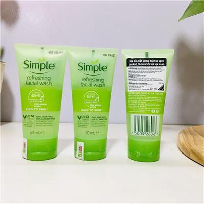 COMBO 3 TUÝP: Sữa Rửa Mặt SIMPLE Sạch Thoáng 50ml Kind To Skin Refreshing Facial Wash Gel  COMBO 3 TUYP: Sua Rua Mat SIMPLE Sach Thoang 50ml Kind To Skin Refreshing Facial Wash Gel