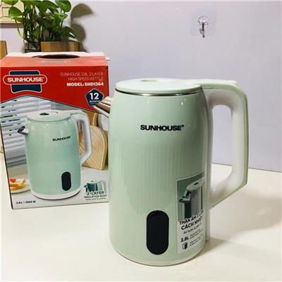 Ấm/ Bình Đun Siêu Tốc 2 Lớp SUNHOUSE SHD1364 DUNG TÍCH LỚN 2.8 Lít