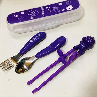 Bộ Đũa, Muỗng, Nĩa CHO BÉ TẬP ĂN Kèm Hộp Đựng Nhựa (Pediasure)