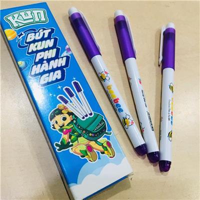 Hộp 3 Bút Lông Kim Thiên Long BeeBee FL-04 Mực Tím (Kun Phi Hành Gia)
