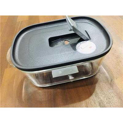 Hộp Thủy Tinh Chữ Nhật Chịu Nhiệt Lock&Lock Steam Hole 550ml NẮP ĐEN