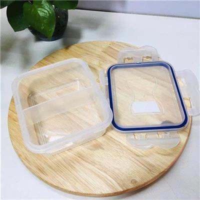 Hộp NHỰA VUÔNG 2 NGĂN HAPPY COOK 450ml Nắp Kín 4 Khóa Gài