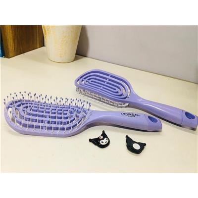 Lược Massage Gỡ Rối Tóc Giảm Gãy Rụng LOREAL MÀU TÍM + Tặng Kèm Charm